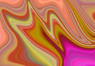 Sarı, yeşil ve pembe boya soyut arkaplanı karıştırıyor.