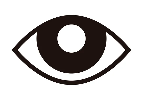 Beyaz Arkaplanda Siyah Göz Simgesini — Stok Vektör