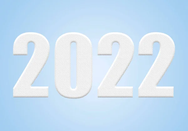 Blue Background White Year 2022 — Stock Photo, Image