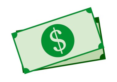 Beyaz arka planda iki dolarlık banknot.