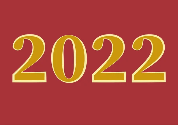New Year 2022 Golden Background — Stock Vector