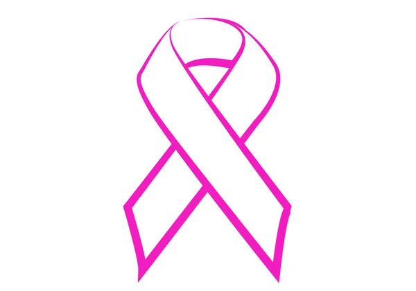 Розовая Лента Поддержку Жертв Рака Молочной Железы — стоковый вектор
