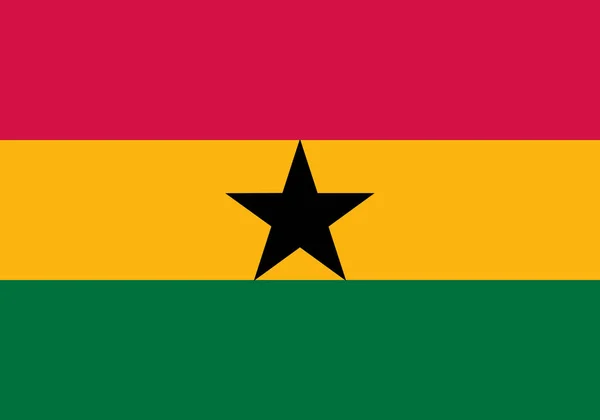 Drapeau Ghana Couleur Afrique — Image vectorielle