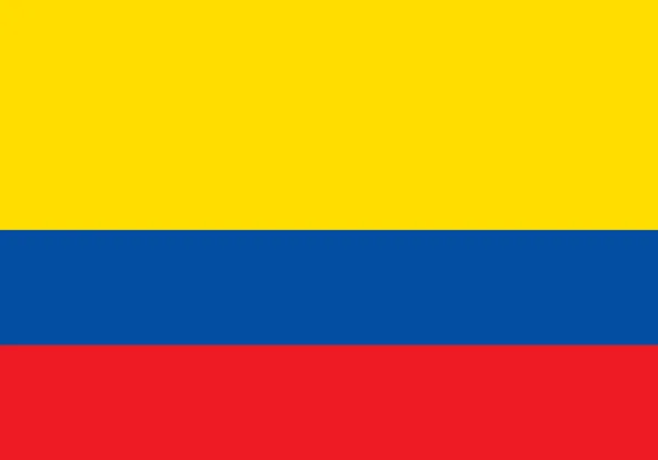 Ecuador Vlag Geel Blauw Rood — Stockvector