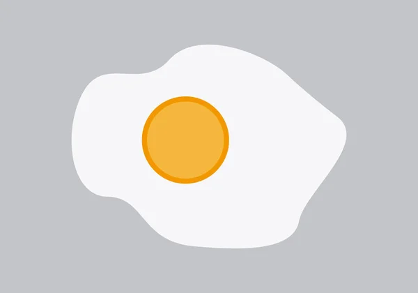 Значок Жареного Яйца Сером Фоне — стоковый вектор