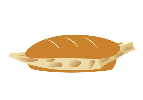 Sandwich Fromage Avec Trous Sur Fond Blanc — Image vectorielle