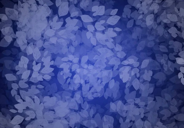 Fundo Azul Com Silhueta Folhas Brancas — Fotografia de Stock