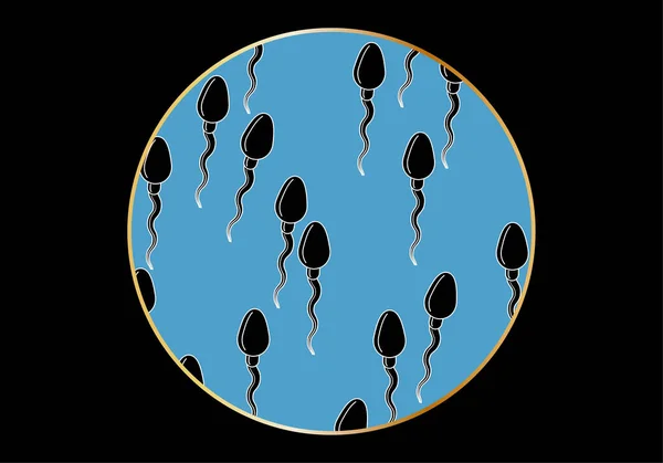 Sperme Étude Étude Nombre Spermatozoïdes Étude Fertilité — Image vectorielle