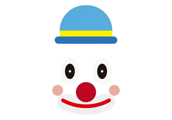 Visage Clown Souriant Cirque — Image vectorielle