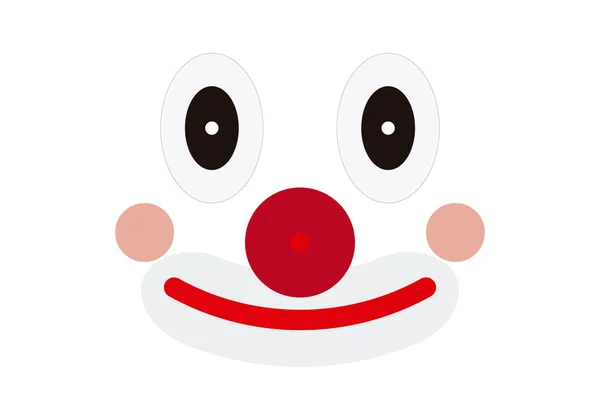 Visage Clown Souriant Cirque — Image vectorielle