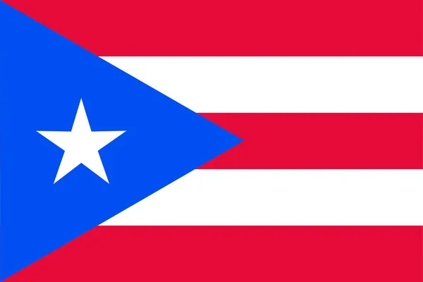 Puerto Rico Flag Blue White Red — Stock Vector