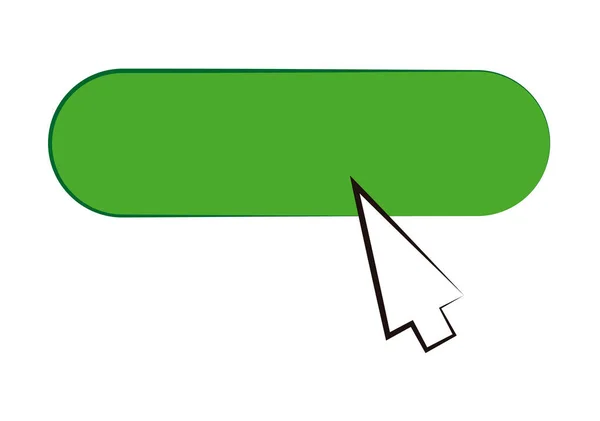 Icono Botón Verde Vacío Con Flecha — Vector de stock