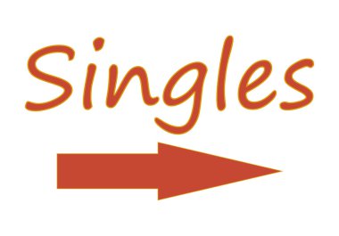 Beyaz arka planda turuncu oklu bekar..