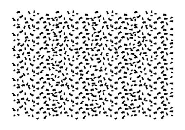 Beyaz arka planda kül yağmuru. Parça ve Pyroclasts Yağmuru