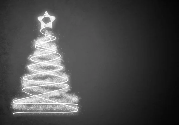灰色背景下明亮的圣诞树 — 图库照片
