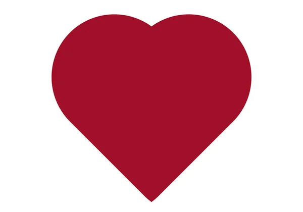 Icône Coeur Rouge Sur Fond Blanc — Image vectorielle