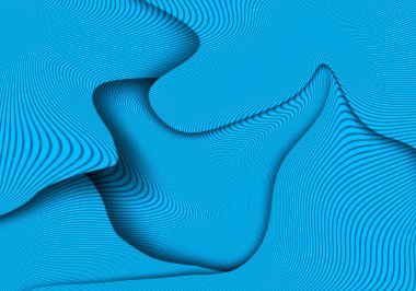 Gölgeli mavi katmanlar.