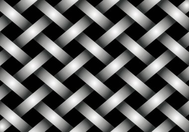 Siyah arka planda metalik gri şebeke. Gümüş gri arkaplan