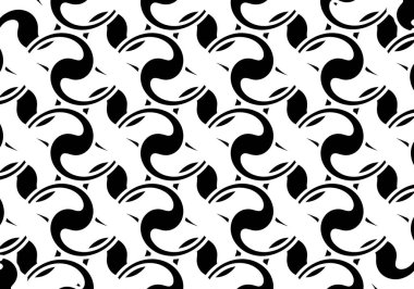 Siyah ve beyaz çiçekli arka plan