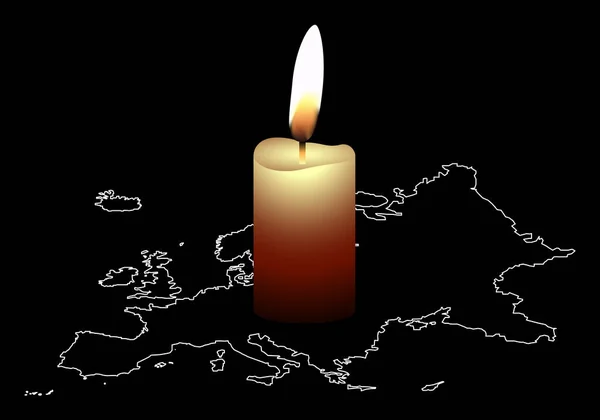 Ηλεκτρική Ηλεκτρική Διακοπή Ρεύματος Στην Ευρώπη Μαύρο Και Άσπρο Ενεργειακή — Διανυσματικό Αρχείο