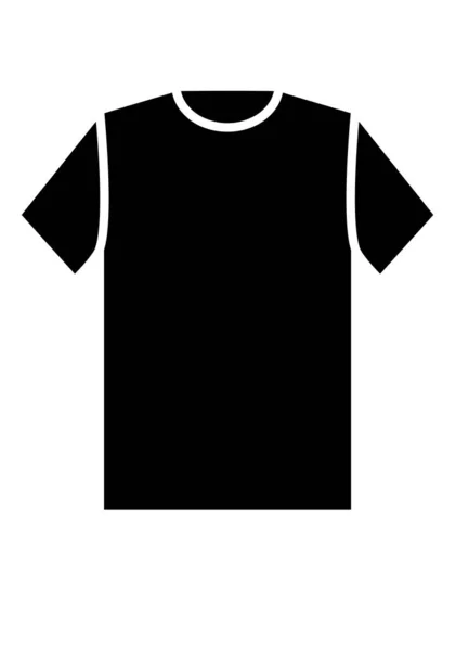 Černá Bílá Ikona Trička Oblečení — Stockový vektor