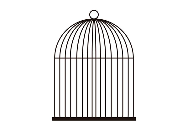 Cage Burung Latar Belakang Putih - Stok Vektor