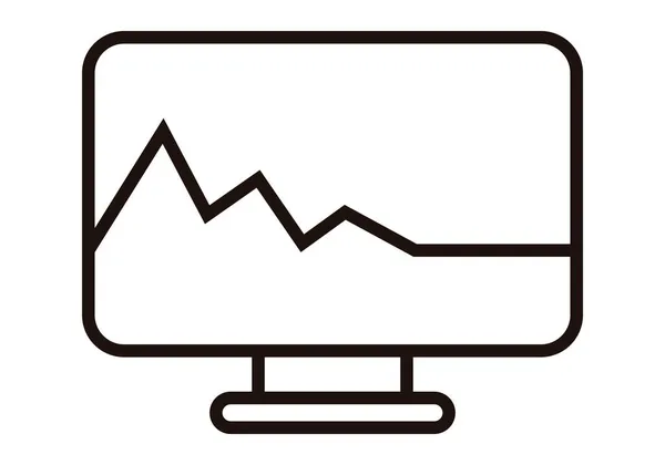 Icono Del Monitor Frecuencia Cardíaca Sobre Fondo Blanco — Vector de stock