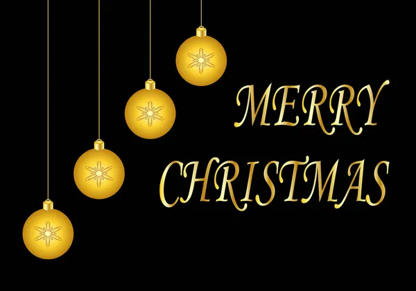 Salutation Noël Avec Boules Noël Sur Échelle Flocons Neige Blancs — Image vectorielle