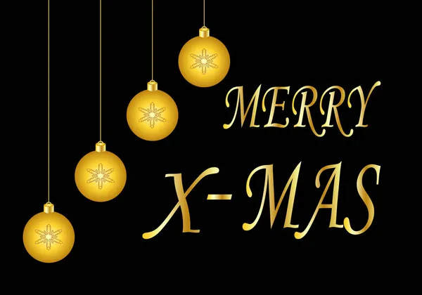 Salutation Noël Avec Boules Noël Sur Échelle Flocons Neige Blanc — Image vectorielle