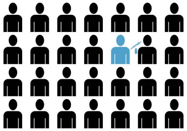 Sürü dokunulmazlığı. İnsanlar Covid-19 'a karşı aşılandı ve aşılanmadı. Aşılama