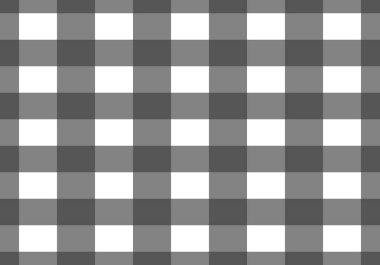 Beyaz arka planda gri gingham ekose deseni