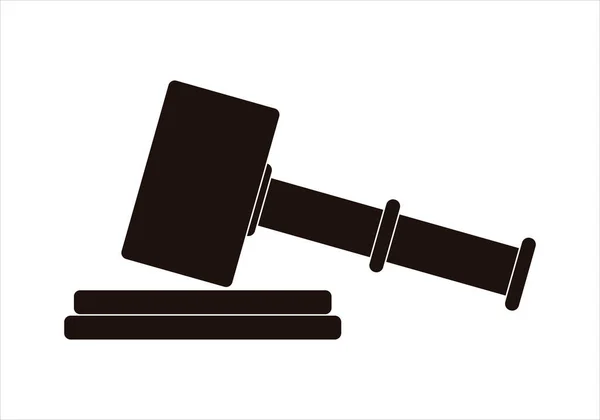 Ikona Młotka Rzecz Sprawiedliwości Dziedzinie Praw Człowieka — Wektor stockowy