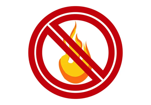 Fire Sign White Background — Stock Vector