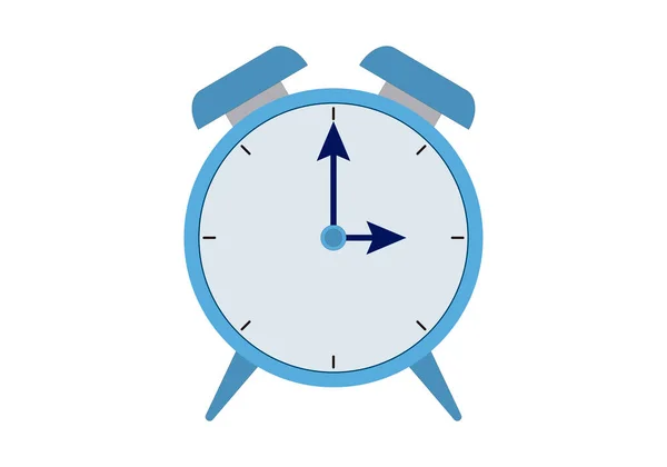 Clásico Reloj Despertador Azul Para Personas — Vector de stock
