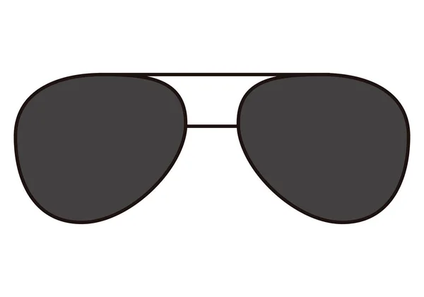 Gafas Sol Icono Negro Sobre Fondo Blanco — Archivo Imágenes Vectoriales