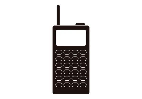 Walkie Talkie Icono Negro Sobre Fondo Blanco — Archivo Imágenes Vectoriales