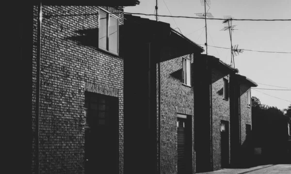 Modern Black White Townhouses — Stock Photo, Image