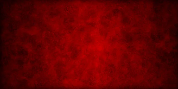 Red wall background with dark spots.