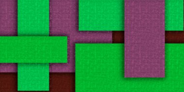 Dikdörtgenli karelerin mor ve yeşil arkaplanı.