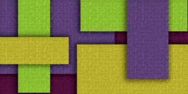 Dikdörtgenli karelerin mor ve yeşil arkaplanı.