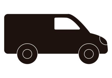 Beyaz arkaplanda siyah simge.