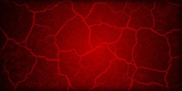 Roter Wandhintergrund Mit Verwitterten Rissen — Stockfoto