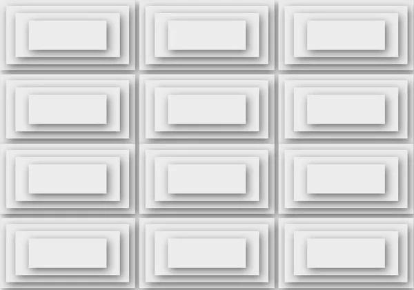Białe Tło Ściany Nakładającymi Się Prostokątami — Zdjęcie stockowe