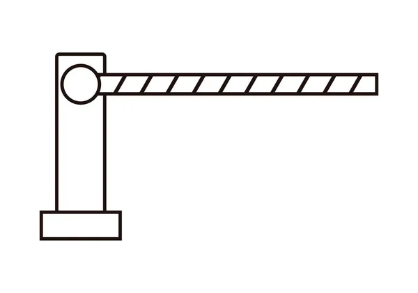 Barriera Chiusa Icona Nera Sfondo Bianco — Vettoriale Stock