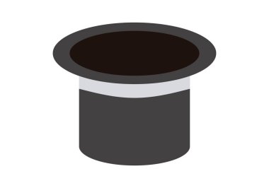 Beyaz arka plan üzerinde kara büyücü şapka.