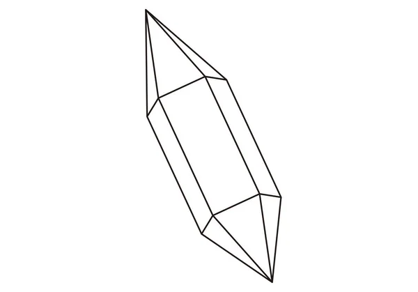 Black Quartz Crystal Icon White Background — Stockvektor