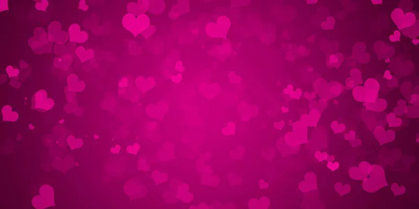 Corazones Rosados Sobre Fondo Rosa Gradiente —  Fotos de Stock
