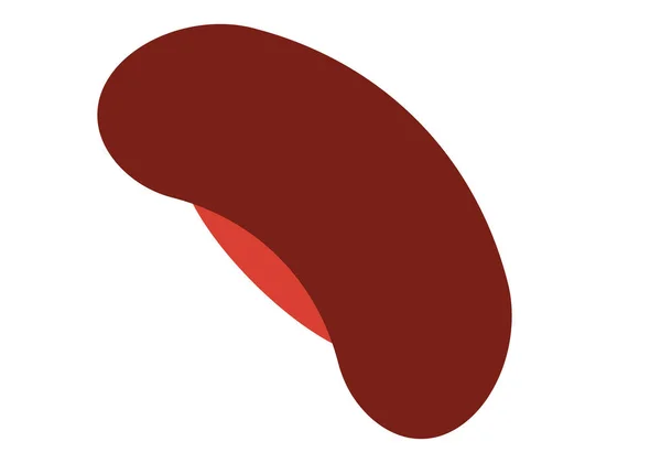 Icona Del Fagiolo Rosso Sfondo Bianco — Vettoriale Stock
