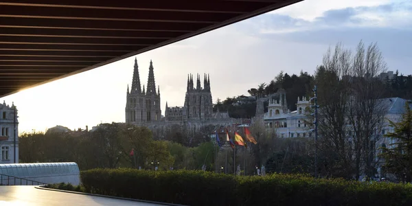 Panoramic Cathedral Burgos Spain Afternoon — Stockfoto