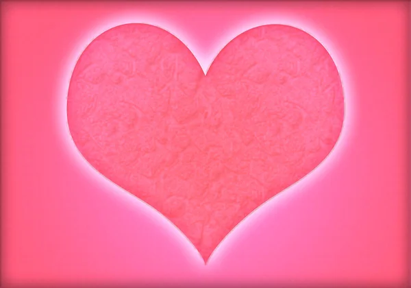 Valentýn Růžové Srdce Pozadí — Stock fotografie